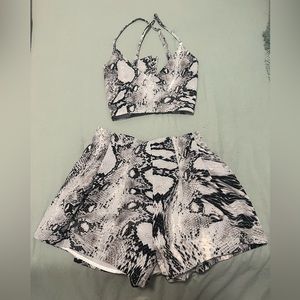 Snake print matching set